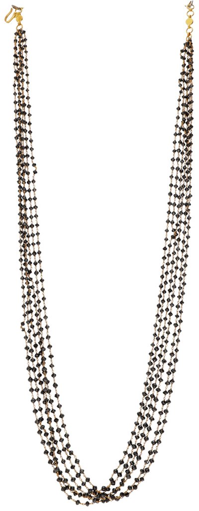 Natural Black Diamond Malas in 22KT gold by Shree Omkar Jewellers, design 3