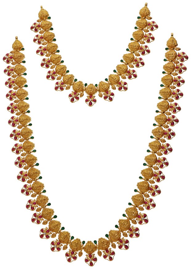 Necklaces, Haars & Malas in 22KT gold by Shree Omkar Jewellers, design 1