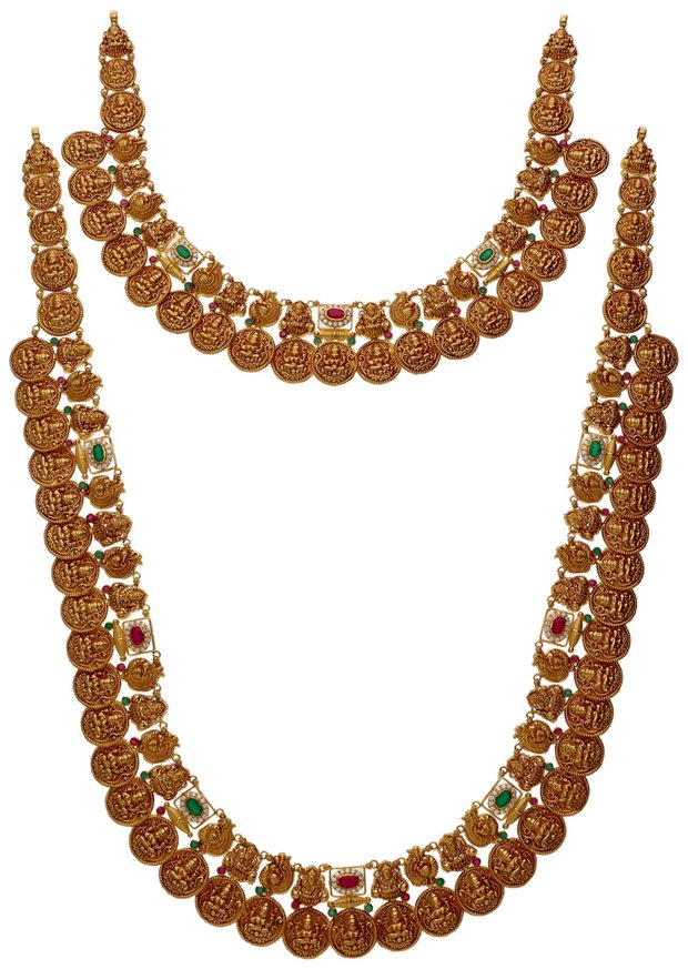 Necklaces, Haars & Malas in 22KT gold by Shree Omkar Jewellers, design 2