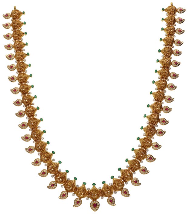 Necklaces, Haars & Malas in 22KT gold by Shree Omkar Jewellers, design 4
