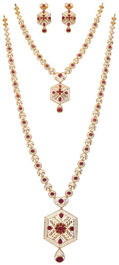 Necklaces, Haars & Malas in 22KT gold by Shree Omkar Jewellers, design 6